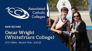 New Record  - Oscar Wright U/13 1500m (Whitefriars)