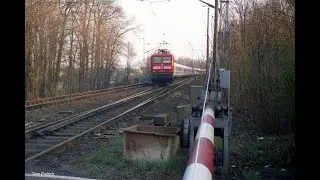 Bahnalltag in Großenhain Anfang April 2002 - u.a. ITL V180 und BR 112