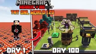 Every Block is TNT! 100 Days Hardcore Minecraft Challenge 💣🌋