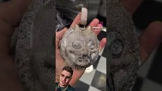 Unique Diamond Medallion Pendant that Blows Smoke (Vapor) from Amazing A1 #shorts #uniquejewelry