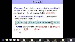 Thermodynamics Solved Example: Lower Heating Value for Fuels
