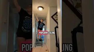 DIY Popcorn Ceiling Removal | Modern Hallway Glow-Up 💪✨  #diygirl  #popcornceiling #homeimprovement