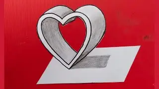 How to draw Love 3D with pencil || trick art on paper for beginner ❤️ love art