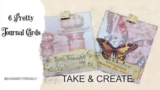 6 pretty journal cards