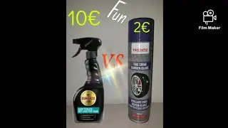 test comparatif brillant pneu SIMONIZ vs ACTION !