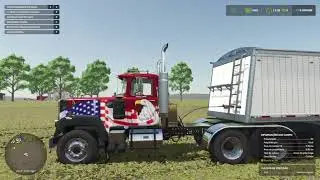 Caminh&atilde;o reboque esvaziar COLHEIDADEIRA de ARROZ DE GR&Atilde;OS LONGO - Farming Simulator 25...