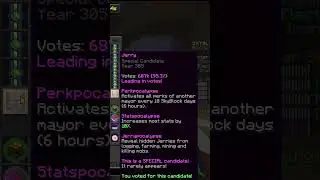 What To Expect From Mayor Jerry #shorts  #minecraft #skyblock #ironman #hypixel