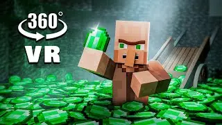 VILLAGER SECRET BASE 360&deg; VR (Minecraft Animation)