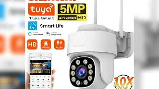 A must-have product!&nbsp;Tuya Wifi PTZ Camera Outdoor 10X Zoom Security IP Camera 5MP Full Color Night