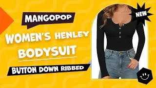 Женский комбинезон MANGOPOP Henley | Топ с круглым вырезом и рубчиком