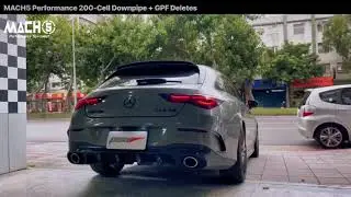 MACH5performance X BENZ AMG CLA35 HEATSHIELD 200-Cell DOWNPIPE+ O/GPF DELETE PIPE #MACH5