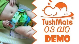 TushMate OS AIO Cloth Diaper Review / Demo #ClothDiapers