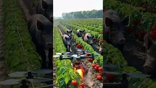 When farming meets flamethrower tech 🔥🚁🐗 #farmer #farming #farm #nature #shorts