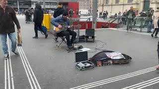 Can you funny dancer:) - Amazing Street Musician at Bern Train Station in Switzerland