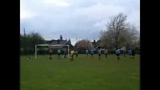 Feering United 2-0 Kelvedon Social.  Colchester & East Essex League Division 1.  Wed18Apr2012