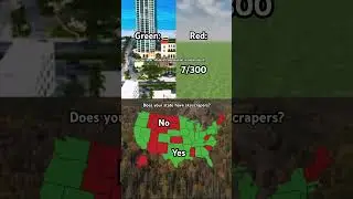 Does your state have skyscrapers? #shorts #fyp #louisiana.mapping #skyscrapers #maps #usa #states