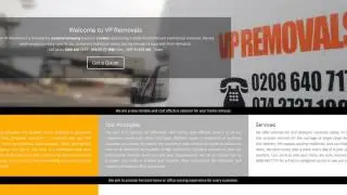 Removals London company website presentation