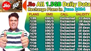 Jio 1.5GB Daily Data Plans 2024 | Jio 1.5GB Per Day Plans 2024 | Jio 1.5GB Data Plans 2024