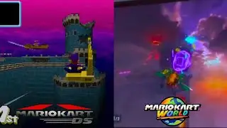 Airship Fortress Graphics Comparison: (Mario Kart DS vs Mario Kart World)