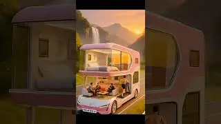 A Futuristic White-and-Pink Double-Decker RV Labeled &lsquo;DREAM RIDE AI&rsquo; #DreamRideAi