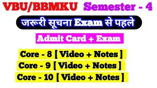 VBU/BBMKU Semester 4 | Semester 4 political science | Semester 4 notice | Semester 4 notice vbu/bbmk