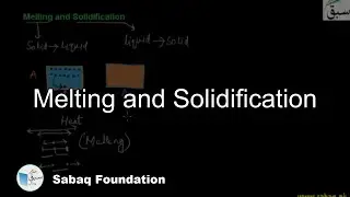 Melting and Solidification, Physics Lecture | Sabaq.pk