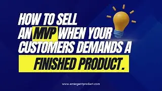 How to Sell an MVP When Your Customers Demand a Finished Product