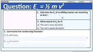 NCEA level 1 mechanics - Gravitational and kinetic energy
