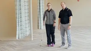 Crutch use: Single-crutch technique