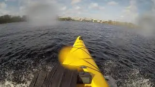 Surf N Go adventurer jet powered kayak on lake Monroe Florida.