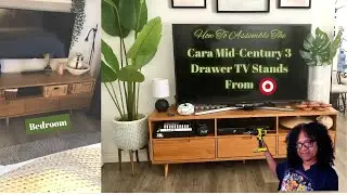 How to Assemble The Cara Mid-Century TV Cart  from Target