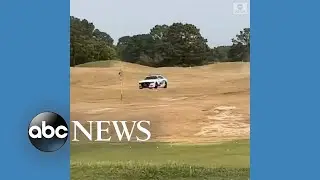 Police chase tears through Texas golf course