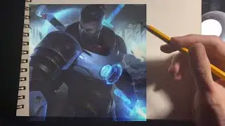 Draw Pulsefire SHEN Skin in League of Legends ( Vẽ Shen Vũ Kh&iacute; Tối Thượng ) - Bin Art #drawshen