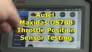 Тестирование датчика положения дроссельной заслонки Autel MaxiDas DS708