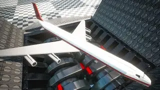 Shredding Falling Lego Airplanes | Brick Rigs