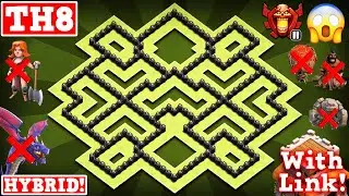 Best Town Hall 8 (Th8) Base With Copy Link | Th8 Trophy/Farming/Hybrid Base 2020!