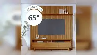 Review: Rack com Painel MDF Frisado para Tv at&eacute; 75 Polegadas Frisado Luna Cumaru