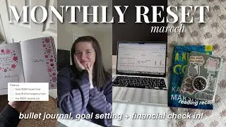 MONTHLY RESET | budgeting, financial check in, goal setting, bullet journal, habit tracking