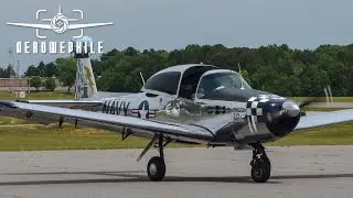 1949 Ryan Navion A Departure from Hickory Aviation Museum 22May21
