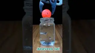Red hot ball vs Aloe Vera gel 😱 #satisfying #science #asmr