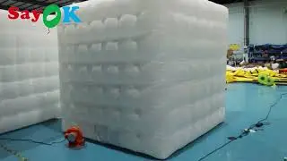 Led Light Inflatable Tent Inflatable Marquee Tents Children Inflatable Cube Party Nightclub Tent