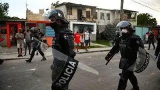 Police Patrol Cuban Streets After Rare Protests