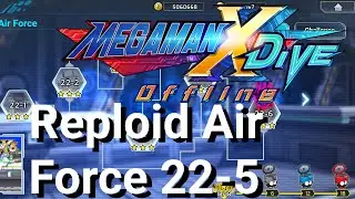 MegaMan X Dive Offline Reploid Air Force 22-5(All Hidden Elements locations)