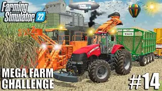 SUGARCANE Harvest and LOAD with HOVER 500 | MEGA FARM Challenge | Farming Simulator 22- Ep14