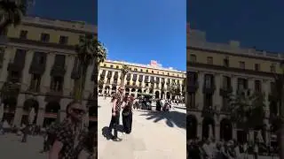 Pla&ccedil;a Reial, Barcelona🏢#shorts #viral #travel
