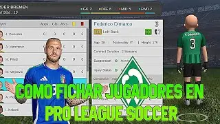 ASI PUEDES FICHAR EN PRO LEAGUE SOCCER‼️⚽️ /// (COMO EDITAR JUGADORES Y DORSALES EN PLS)