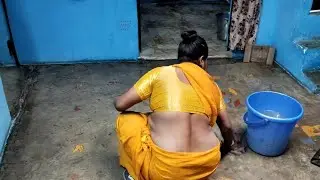Village routine women lifestyle village life routine सुबह से लेकर शाम तक कड़कती ठंड में घर की सफ़ाई 