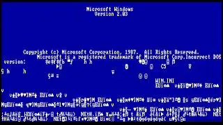 Windows 2.0 Incorrect DOS Version BSOD