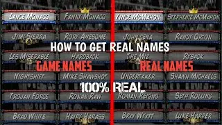 How to get real names of wrestlers in wrestling revolution 3d