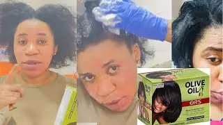Healthy relaxed hair /TUTORIAL / how I self relax and style my hair